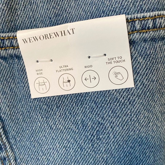 WeWoreWhat Wide Leg High Rise Denim Pant Rigid Jeans Baggy Leg Size 23 Boho - Picture 7 of 9